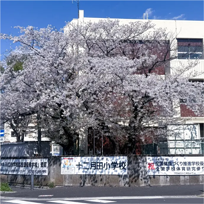 十二月田小学校 【通学校】（徒歩3分／約220m）